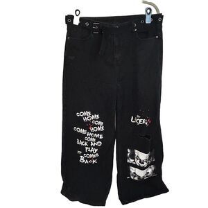 IT Chapter 2 Movie Black Denim Jeans Size 17 Pennywise Graphic Halloween